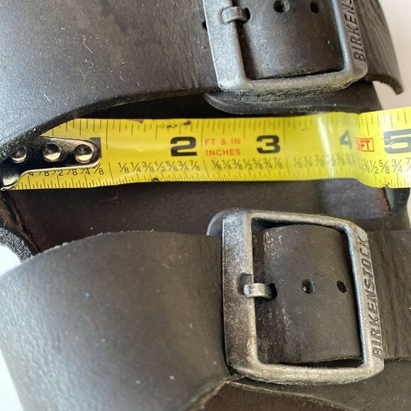 Birkenstock Black Leather Sandals Comfortable Durable US 8 - 8.5 Casual Travel - Picture 8 of 16